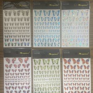 Merigame Butterfly Nail Art Stickers Set